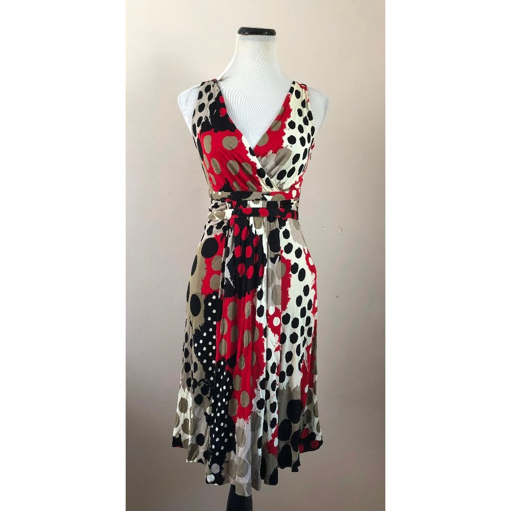 Moschino Cheap & Chic Polka Dot Patchwork Dress